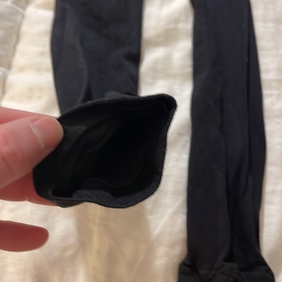 New Opaque, black footless tights paid 35 tag cut out - Picture 3 of 4